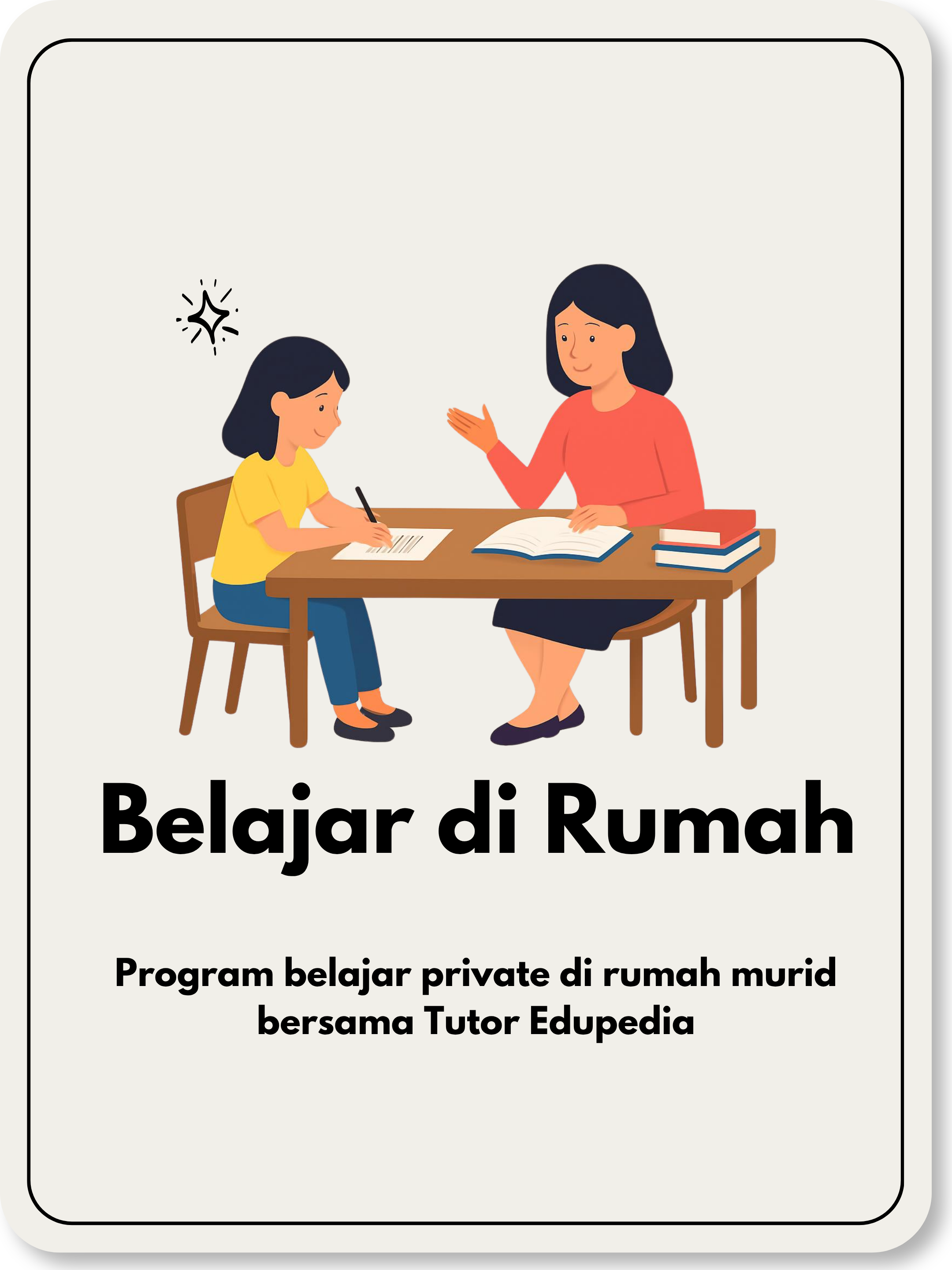 Belajar private di rumah bersama tutor Edupedia
